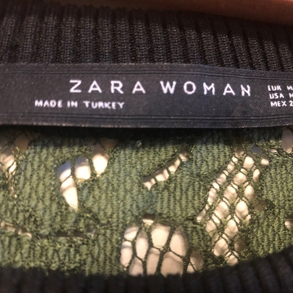 Zara long sweatshirt lace blouse - Picture 2 of 4